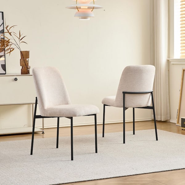 New Classic Furniture Erik Beige Fabric Upholstered Side Chair Set Of 2