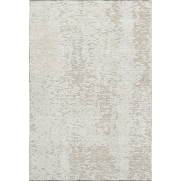 Addison Rugs Mayfield Premium Machine Washable Abstract AMF949 Ivory 3 ft. x 5 ft. Area Rug