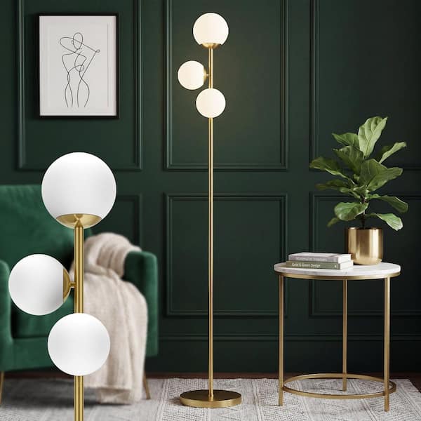 フロアスタンド markun1024GENERAL ELECTORIC SUNLAMP ROTTOGOON 65.7 in. Gold Modern Globe 3-Light Tree Floor Lamp with
