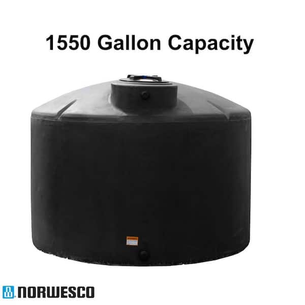 Norwesco 1550 Gallon Water Tank-Black 40627-DS - The Home Depot