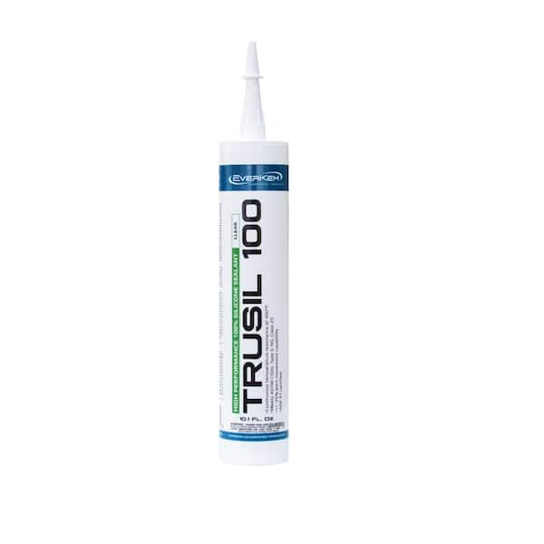 Everkem 10.1 oz 100% Silicone Sealant in Clear