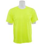 9601 Men's 5X Hi Viz Lime Non-ANSI Short Sleeve Poly Jersey T-Shirt
