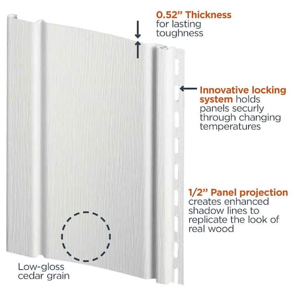 Wolverine Board and Batten Single 7 in. x 120 in. Vertical White