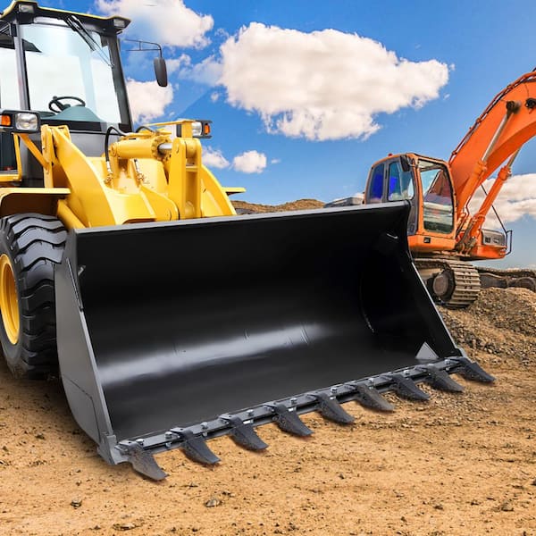 Bucket Tooth Bar 72 in. Heavy Duty Tractor Bucket 9 Teeth Bar for Loader Tractor Skidsteer 4560 lbs.
