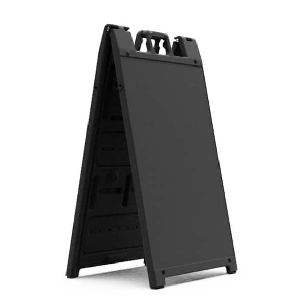 PLASTICADE Signicade 24 in. W x 36 in. H Black Plastic Portable