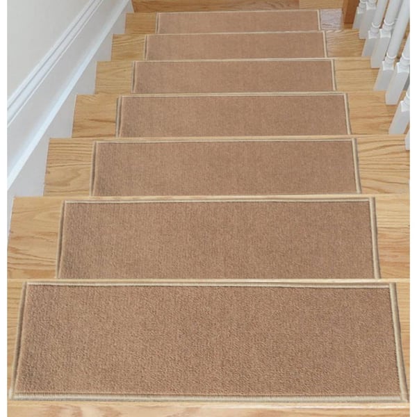 8.5" x 26" Non Slip Carpet Stair Treads Rugs for Stairs FLORAL Set of 14 