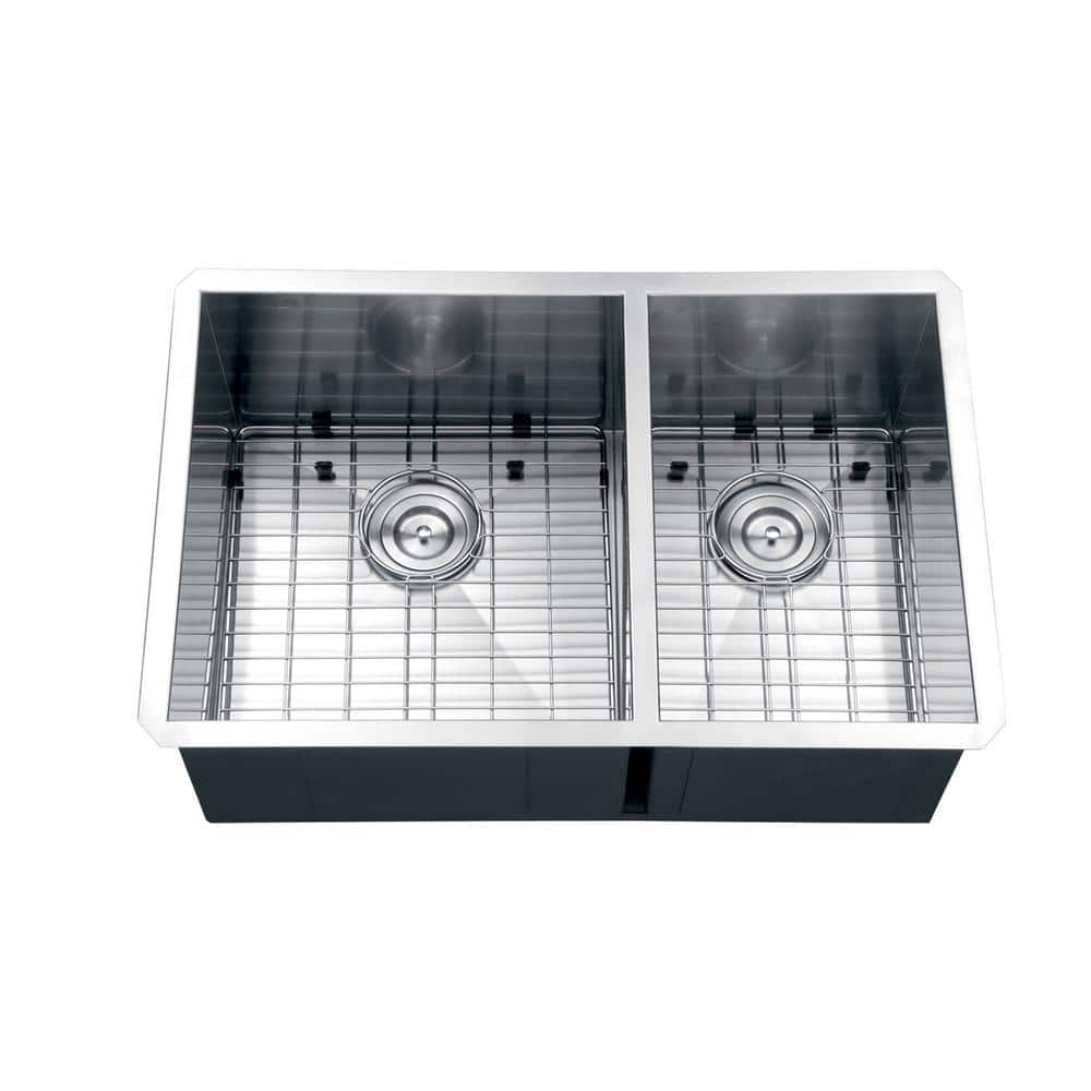 Ruvati 32-inch Stainless Steel Double Bowl Undermount Kitchen Sink