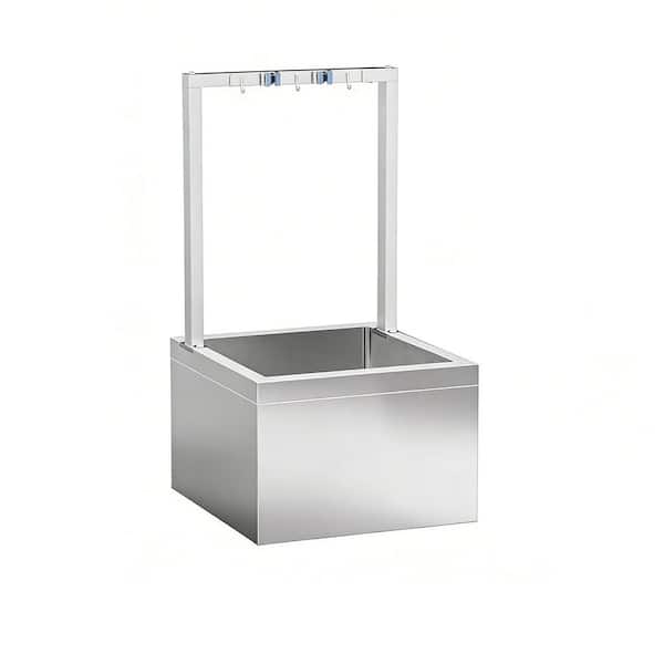 Wudkey 23.6 in. D x 23.6 in. W Stainless Steel Freestanding Floor