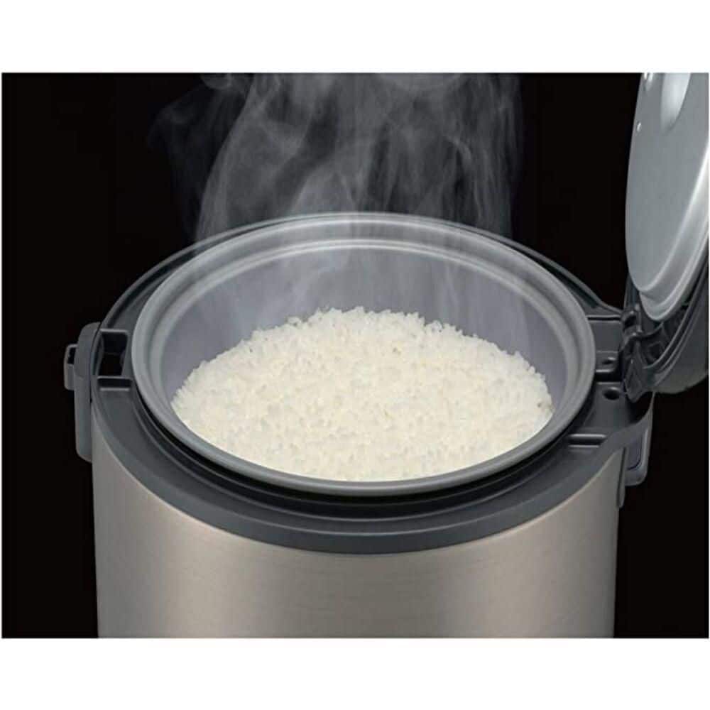 Stainless Steel 3-Cup Electric Rice Cooker with Non-Stick Inner Pot