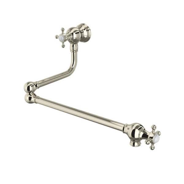 ROHL Edwardian Wall Mount Pot Filler in Polished Nickel