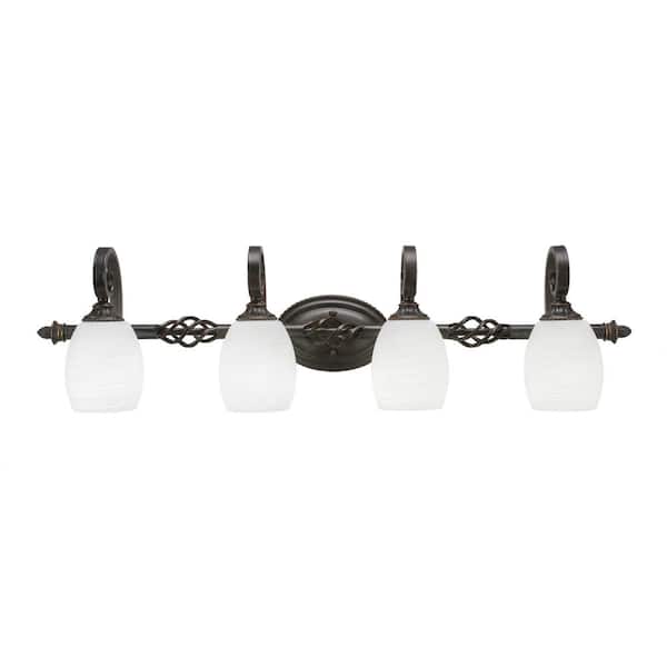 Unbranded Bridgewater 39.5 in. 4-Light Dark Granite Vanity Light