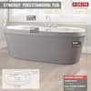 60~ x 32~ Freestanding Tub with Integrated Waste and Overflow in High Gloss  White B14416-6032-WH