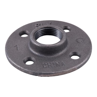 LDR Industries 1/2 in. Black Iron Floor Flange (2-Pack)-310 F-12-2 ...