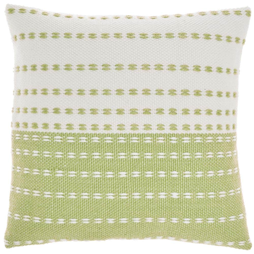 Contemporary Greige/Yellow/Geometric Print Throw Pillows- Set of 4