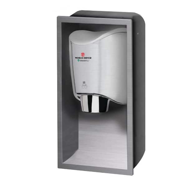 SMARTdri Plus ADA Compliant Recess Kit-Brushed Stainless Steel (Electric Hand Dryer Not Included)