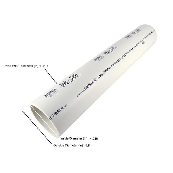 Charlotte Pipe 6 in. x 10 ft. PVC DWV Schedule 40 Foam Core Pipe