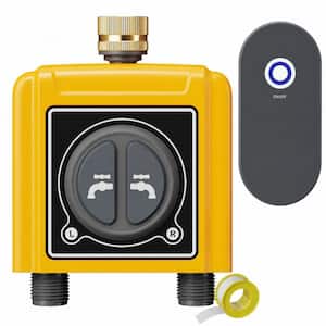 WiFi Hose Timer with 2 Zones, Smart Irrigation Controller, Voice Control, Real-Time Water Monitoring, 1 Piece
