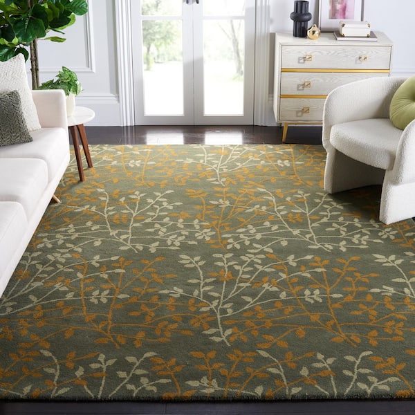 Soho 8 ft. x 10 ft. Gray/Multi Floral Area Rug