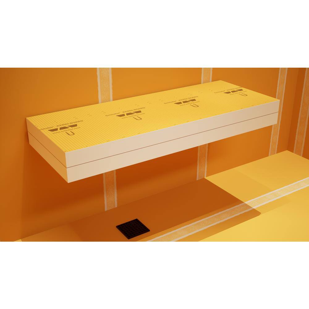 14 x 24 Orange XPS Floating Shower Bench Kit