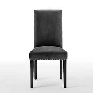Parcel Charcoal Performance Velvet Dining Side Chairs (Set of 2)