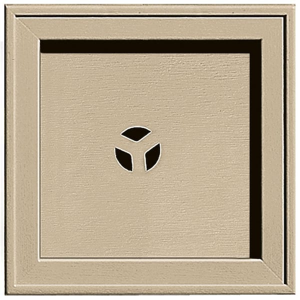 Builders Edge 7.75 in. x 7.75 in. #013 Light Almond Recessed Square Universal Mounting Block