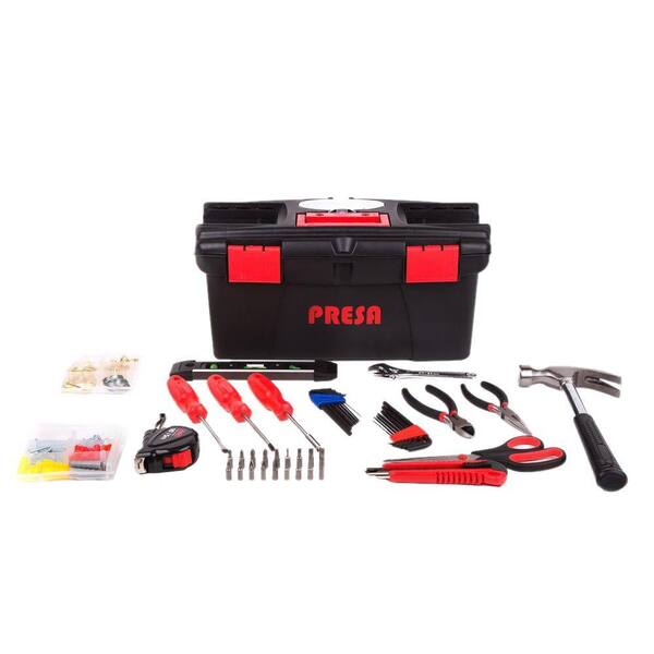 Presa Home Tool Kit with Hanging Hardware (150-Piece)