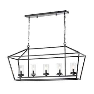 5-Light Black Chandelier