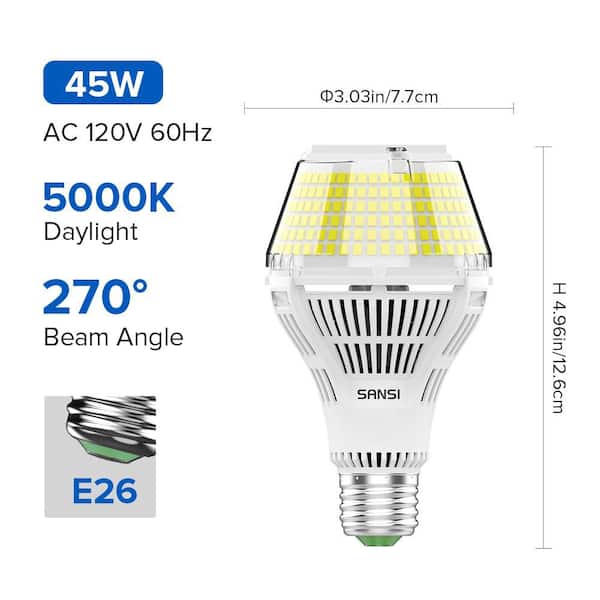 SANSI 450-Watt Equivalent 5000K Daylight A21 Non-Dimmable E26 LED