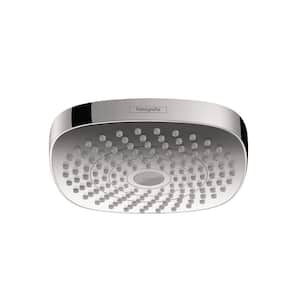 Croma Select E 2-Spray Patterns 7.4 in. Wall Mount Fixed Shower Head in Chrome