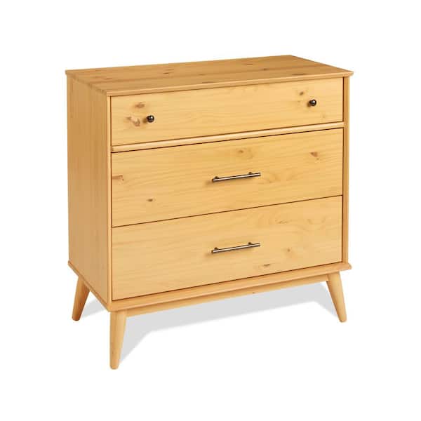 Camaflexi Mid-Century 3-Drawer Scandinavian Oak Finish Dresser 36 in. x 36 in. x 18 in.