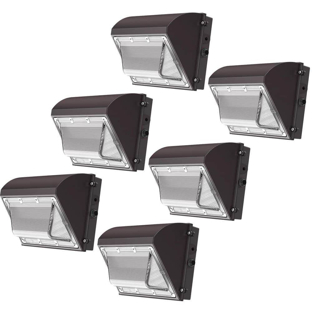 1000-Watt Equivalent Integrated LED Bronze Dusk to Dawn Wall Pack Light, 5000K 36000LM Fixture 6-Pack price history on PriceWatchPro