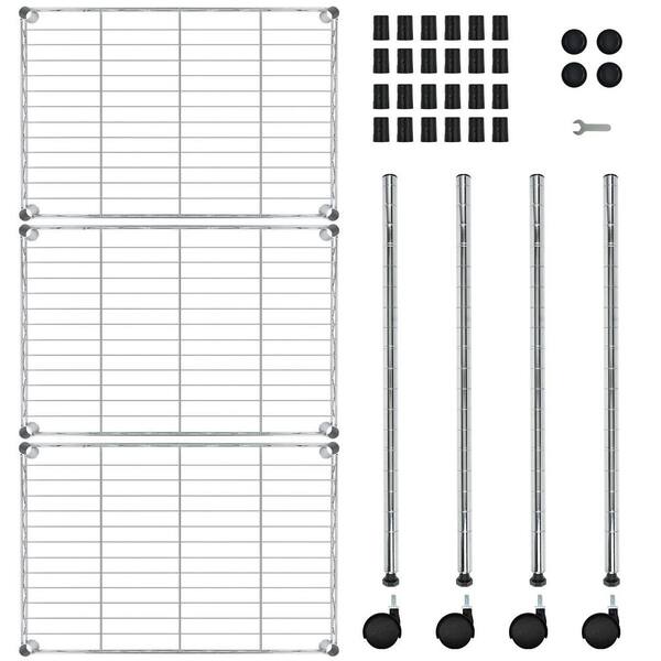 23 x 13 x 32 Metal Storage Shelves, SEGMART Heavy Duty 