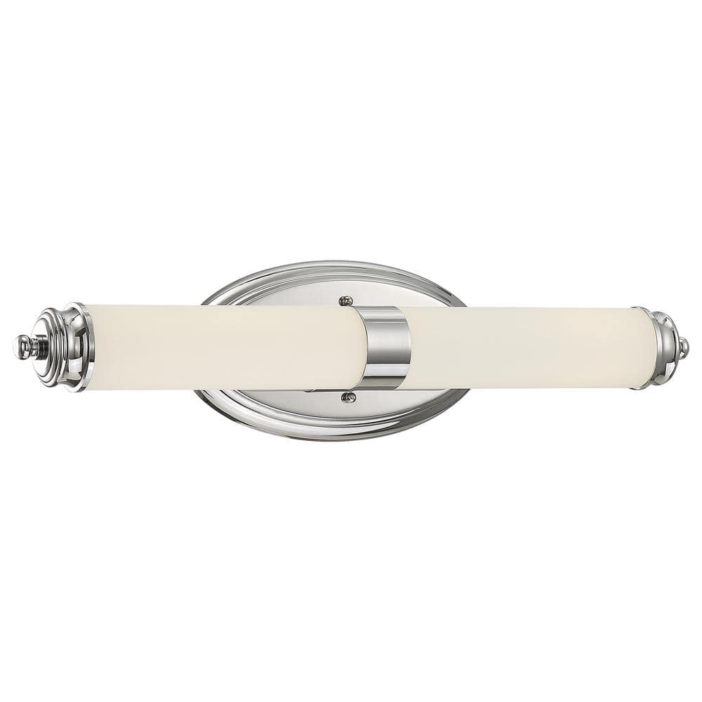 Madison 4.5 in. Chrome LED Vanity Light Bar with Opal Glass Shade