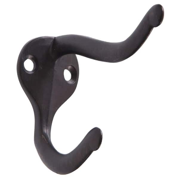 Hardware Essentials Coat and Hat Hook in Oil-Rubbed Bronze (5-Pack)