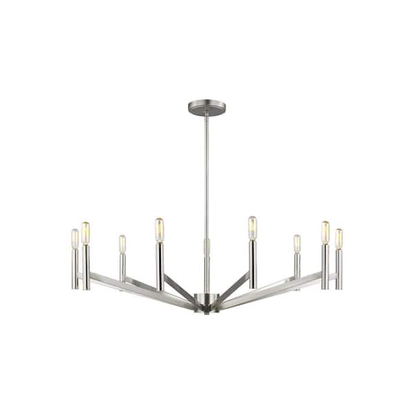 Generation Lighting Vector 9-Light Brushed Nickel Hanging Chandelier