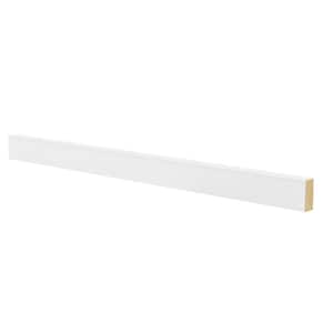 Newport  0.75 in. W X 1.63 in. D X 96 in. H Pacific White Painted Ornamental Cabinet Filler Light Rail