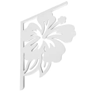 Decorative 16 in. Paintable PVC Hibiscus Mailbox or Porch Bracket