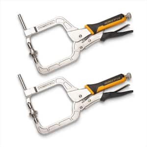 12 in. Pocket Hole Right Angle Clamp for Pocket Hole Joint Assembly, Woodworking and Welding (2-Pack)