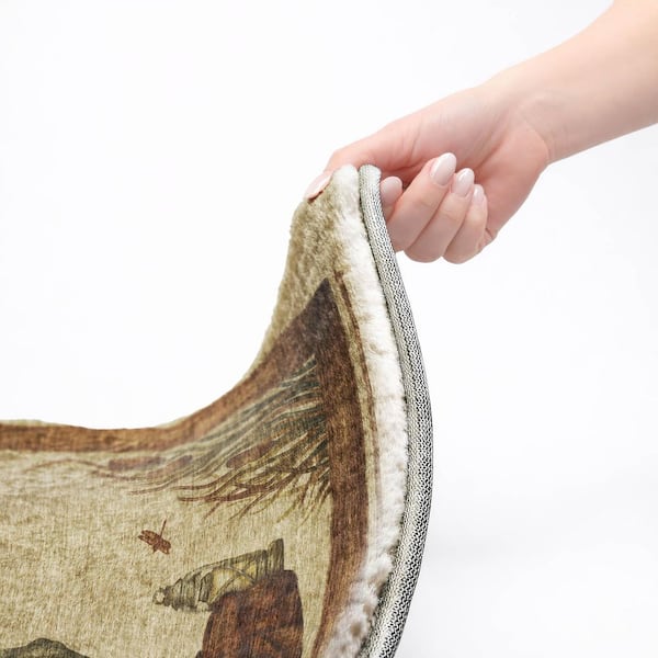 Dream Shag Premium Machine Washable Abstract ADS145 Khaki 2 ft. x 3 ft. Accent Rug