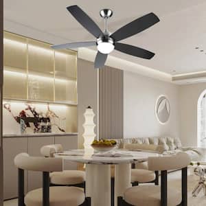 Light Pro 52 in. Integrate LED Indoor Sand Nickel Ceiling Fan with Light and Remote Control