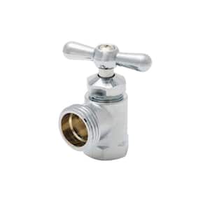 1/2 in. x 3/4 in. FIP x MHT Chrome-Plated Brass Front Operated Washing Machine Valve