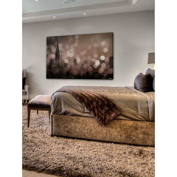 Unbranded 40 in. H x 60 in. W "NY Sleeping" by Parvez Taj Printed Canvas Wall Art