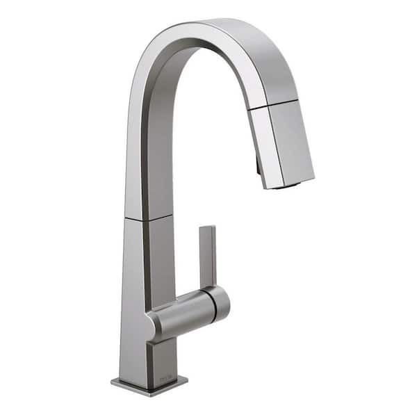 Delta Pivotal Single-Handle Bar Faucet with MagnaTite Docking in Arctic Stainless