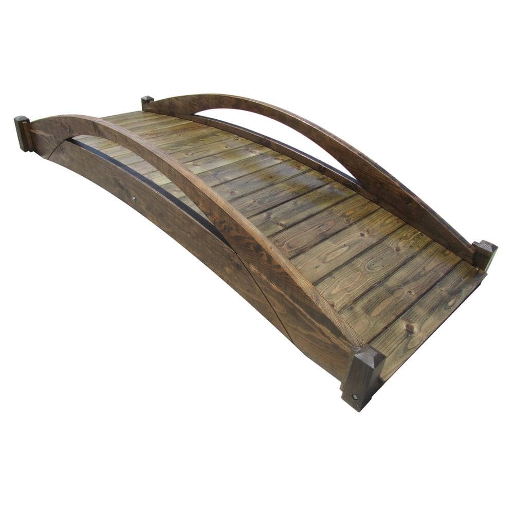 8 ft. Basho Wood Garden Bridge