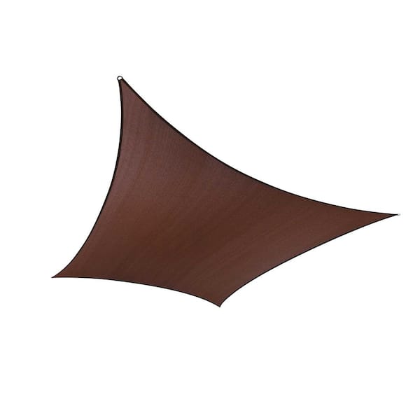 12 ft. x 12 ft. Brown Square Sun Shade Sail Canopy Fabric Cloth Square Sun Shade Sail Canopy Fabric Cloth