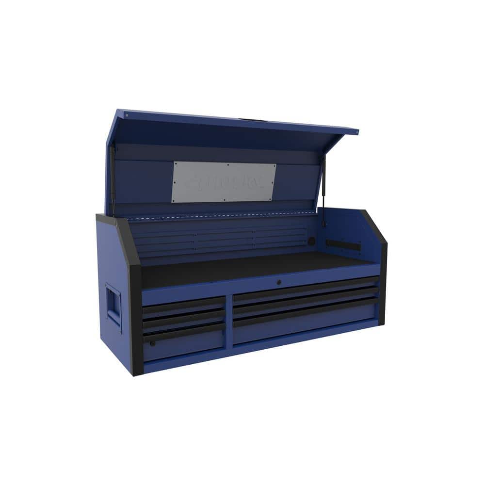 Heavy-Duty 52 in. W x 20 in. D 6-Drawer Matte Blue Steel Top Tool Chest