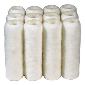 9 in. x 3/8 in. Shed Resistant White Woven Paint Roller Cover (12-Pack)