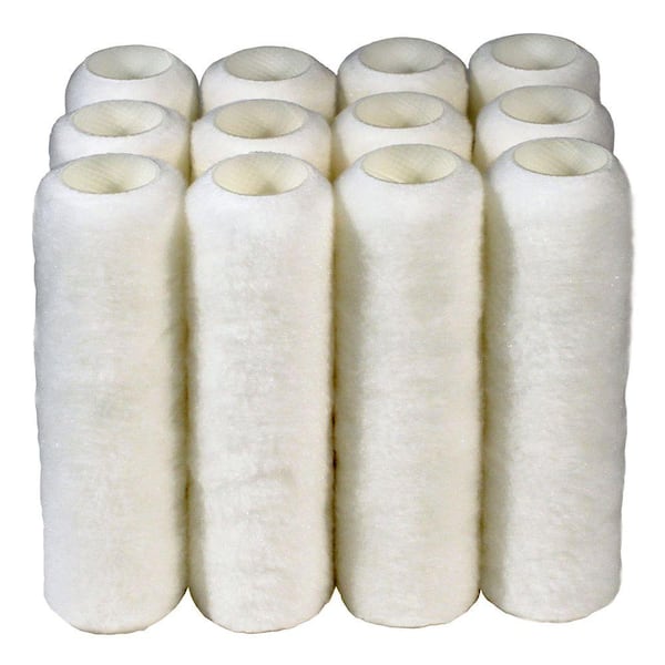 Linzer 9 in. x 3/8 in. Shed Resistant White Woven Paint Roller Cover (12-Pack)