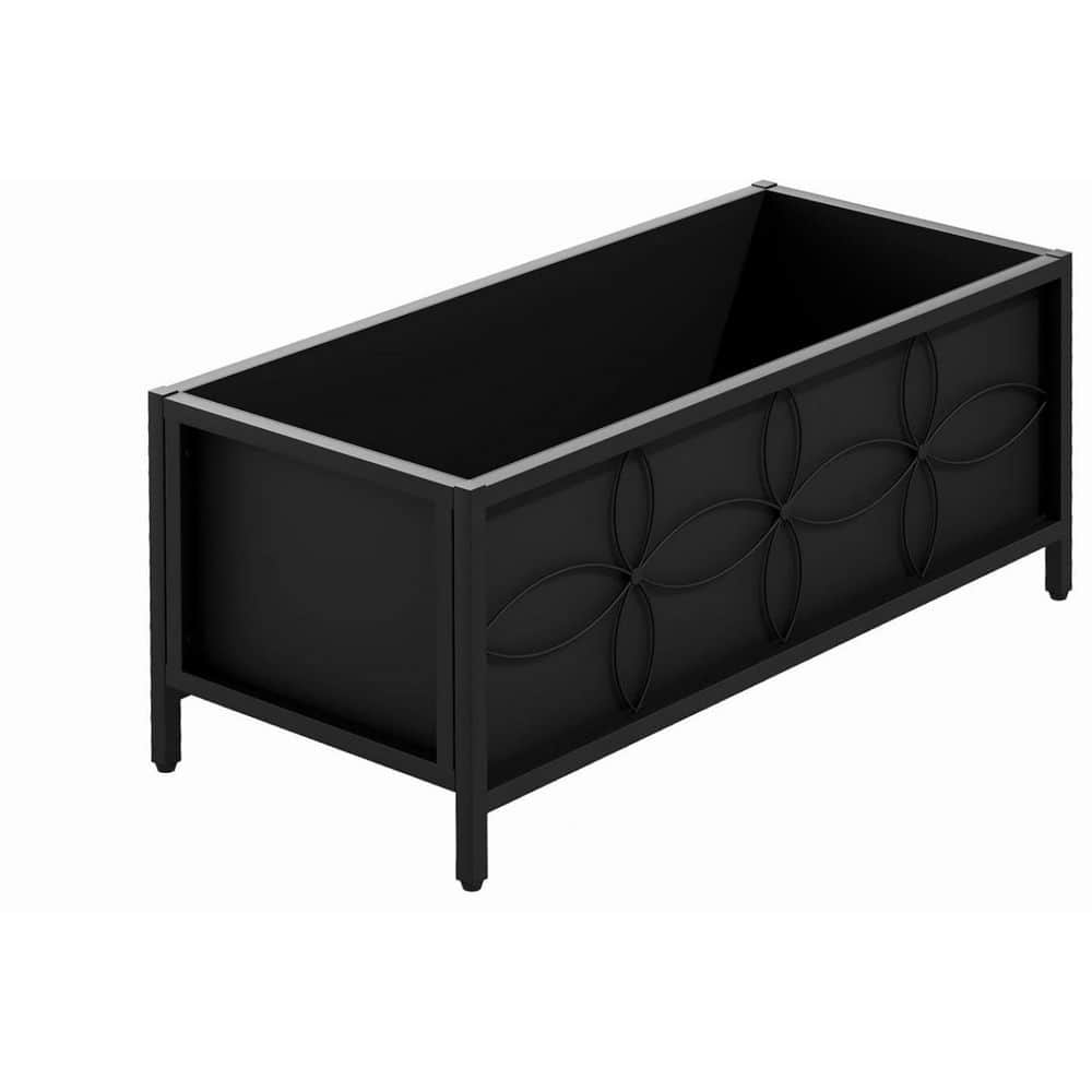35.43 in. L x 15.74 in. W x 14.96 in. H Black Sturdy Raised Garden Bed
