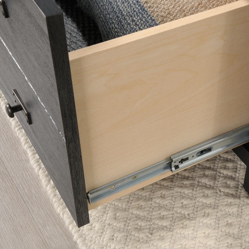 Raven Oak Rectangular Engineered Wood Coffee Table with Storage
